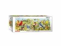 Eurographics 6010-5338 - Vögel im Garten, Panorama Puzzle - 1000 Teile