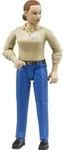 bruder 60408 bworld Frau heller Hauttyp, blaue Hose