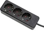 Gebro 106145 Steckdosenleiste 3fach Schwarz Schutzkontakt 1St.