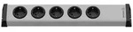 Ehmann 0200x00052300 Steckdosenleiste mit Schalter Silber, Schwarz 1St.