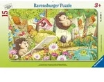 Kinderpuzzle 15 Teile - Lustige Gartentiere