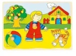 Katze, Haus,... Steckpuzzle