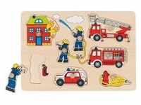 Goki 57907 - Steckpuzzle Feuerwehr