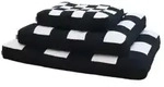 Cozy Block Hundekissen schwarz/wei&szlig; S