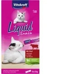 Vitakraft Liquid Snacks mit Rind Katzensnack (6 x 15g) 3 Packungen
