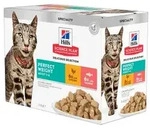 Hill's Adult Perfect Weight Combipack Huhn Lachs Katzen-Nassfutter 85g 1 Karton (12 x