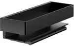 Keuco EDITION 11 Black Selection Duschkorb mit Glasabzieher, Accessoires, schwarz