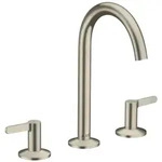 AXOR One 3-Loch Waschtischarmatur 170 mit Hebelgriffen und Push-Open Ablaufgarnitur,