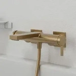 hansgrohe Tecturis E Einhebel-Wannenarmatur Aufputz, Badarmaturen, brushed bronze