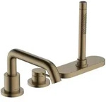 hansgrohe Tecturis S 3-Loch Einhebel-Wannenrandarmatur mit Schlauchbox (sBox),