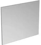 Ideal Standard Badspiegel Mirror & Light mit Rahmen in Aluminiumoptik, 120 x 100 cm,
