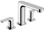 hansgrohe Rebris S 3-Loch Waschtischarmatur 110 mit Zugstangen-Ablaufgarnitur,