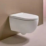Geberit AquaClean Alba WC-Komplettanlage Wand-WC, Badkeramik, wei&szlig; mit KeraTect
