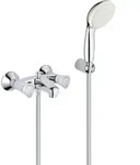 GROHE Costa Wannenbatterie mit Brausegarnitur, Badarmaturen, 2546010A, chrom