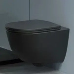 LAUFEN PRO Wand-WC Tiefsp&uuml;ler ohne Sp&uuml;lrand, Badkeramik, schwarz matt