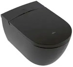 Villeroy & Boch ViClean I100 Dusch-WC, sp&uuml;lrandlos, Badkeramik, pure black