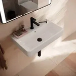 hansgrohe Xanuia Q Waschtisch Compact 650/390 mit Hahnloch und &Uuml;berlauf, SmartClean,