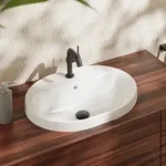 hansgrohe Xuniva U Einbauwaschtisch 55 x 45 cm, mit 1 Hahnloch, mit &Uuml;berlauf,...