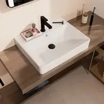 hansgrohe Xanuia Q Aufsatzwaschtisch geschliffen 600/480 mit Hahnloch und &Uuml;berlauf,