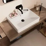 hansgrohe Xanuia Q Aufsatzwaschtisch geschliffen 600/480 ohne Hahnloch mit &Uuml;berlauf,