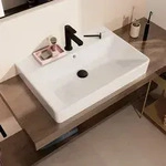 hansgrohe Xanuia Q Aufsatzwaschtisch geschliffen 700/480 mit Hahnloch und &Uuml;berlauf,