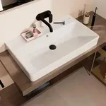 hansgrohe Xanuia Q Aufsatzwaschtisch geschliffen 800/480 ohne Hahnloch mit &Uuml;berlauf,
