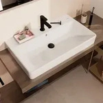 hansgrohe Xanuia Q Aufsatzwaschtisch geschliffen 800/480 mit Hahnloch und &Uuml;berlauf,
