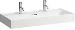 LAUFEN Kartell Waschtisch 100 x 46 cm, mit 2x 1 Hahnloch, mit &Uuml;berlauf, Badkeramik,