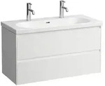 LAUFEN LUA Waschtisch 100 x 46 cm 2 Hahnl&ouml;cher, mit &Uuml;berlauf, Badkeramik,