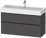 Duravit D-Neo Waschtischunterbau 118,4 x 62,5 cm, 2 Ausz&uuml;ge, Griff...