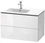 Duravit L-Cube Waschtischunterbau wandh&auml;ngend mit 2 Ausz&uuml;gen, 82 x 48,1 cm, Becken