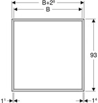 Geberit Abdeckrahmen f&uuml;r ONE Spiegelschrank UP-Montage, 60 cm, Badm&ouml;bel,