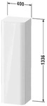 Duravit Happy D.2 Plus Halbhochschrank 3 Glasfachb&ouml;den, T&uuml;ranschlag links, 40 x 36
