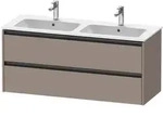 Duravit Ketho.2 Waschtischunterbau wandh&auml;ngend, 2 Ausz&uuml;ge, 128 cm, Badm&ouml;bel,