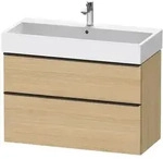 Duravit D-Neo Waschtischunterbau 98,4 x 62,5 cm, 2 Ausz&uuml;ge, Griff...