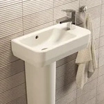 Ideal Standard i.life S Handwaschbecken 45 cm, 1 Hahnloch rechts, mit &Uuml;berlauf,