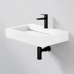 Steinberg Serie 440 Wandwaschtisch aus Mineo Stone 60 x 40 cm 440 6123 W, Badkeramik,