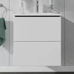 Duravit L-Cube Waschtischunterbau wandh&auml;ngend Compact mit 2 Ausz&uuml;gen, 52 x...