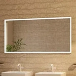 hansgrohe Xarita E Badspiegel 140 x 70 cm mit IR Sensor in Mattwei&szlig;, Spiegel,