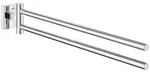 GROHE Start Cube Doppel-Handtuchhalter, schwenkbar, Accessoires, chrom