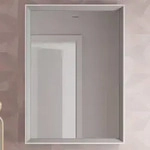 hansgrohe Xarita E Badspiegel 50 x 70 cm mit Infrarot-Sensor in mattwei&szlig;, Spiegel,