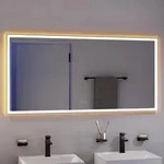 hansgrohe Xarita E Badspiegel 140x70 cm mit Sensor mattwei&szlig;, Spiegel, mattwei&szlig;