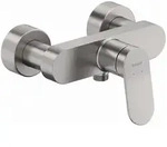 Duravit Wave Einhebel-Brausemischer Aufputz, Badarmaturen, edelstahl geb&uuml;rstet