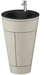 Duravit Starck 1 c-bonded Waschtisch mit Unterschrank bodenstehend, 2 T&uuml;ren,