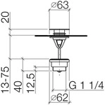Dornbracht Ablaufgarnitur mit Druckverschluss 1 1/4", Badarmaturen, 10125970-00,
