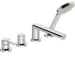 Hansa HANSARONDA Einhebelmischer Fertigmontageset f&uuml;r Wanne/Brause, Badarmaturen,