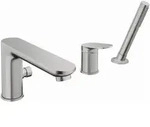 Duravit Wave 3-Loch Wannenarmatur, Badarmaturen, edelstahl geb&uuml;rstet