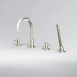 Steinberg Serie 100 4-Loch Wannenrandarmatur, Badarmaturen, brushed nickel