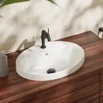 hansgrohe Xuniva D Einbauwaschtisch 55 x 45 cm, mit 1 Hahnloch, mit &Uuml;berlauf,
