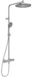Hansa HANSAAURELIA Duschsystem mit Thermostat-Brausebatterie mit Kopfbrause rund und